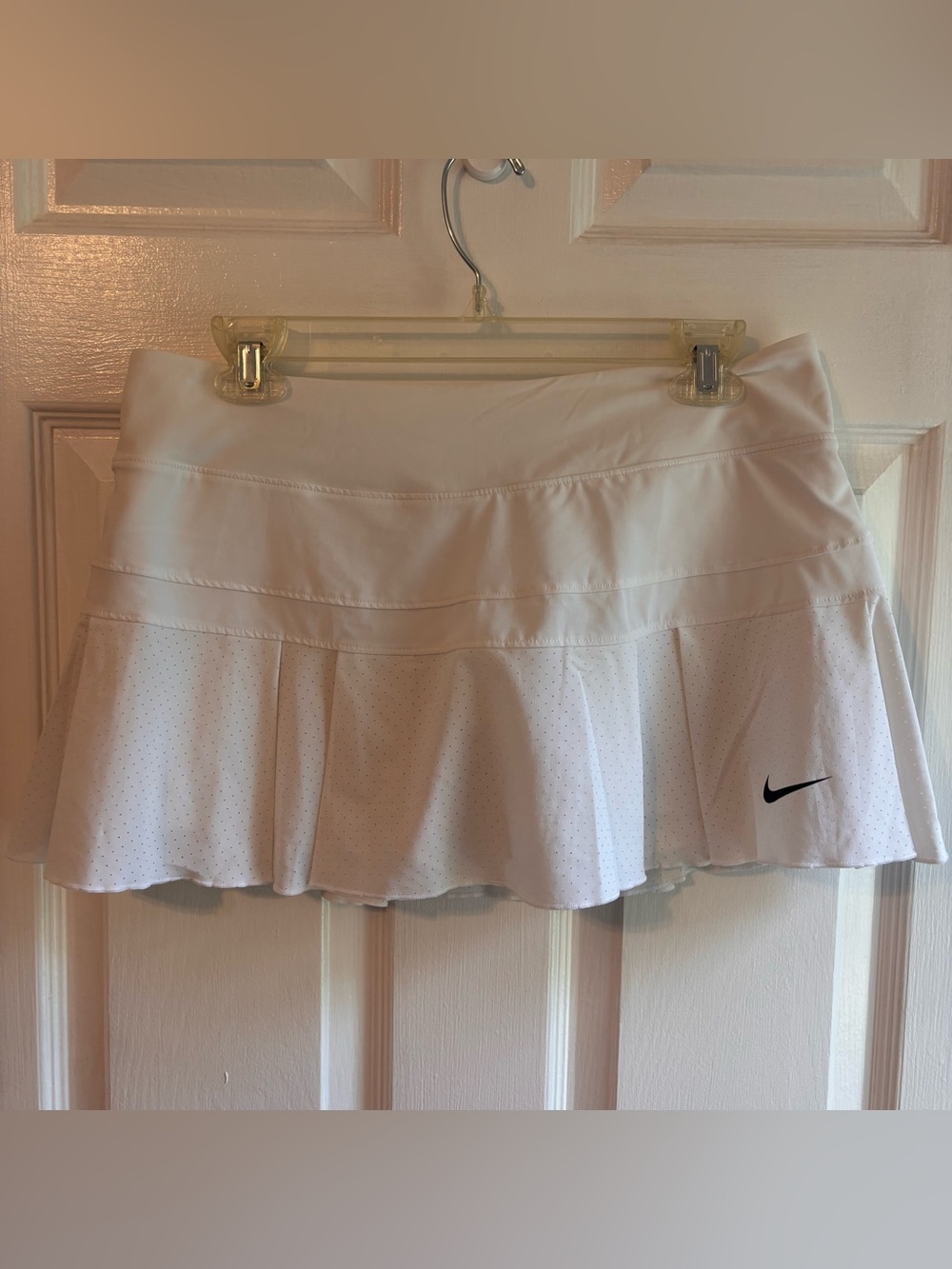 Nike Victory Breathe Tennis Skirt White Black Size M Athletic